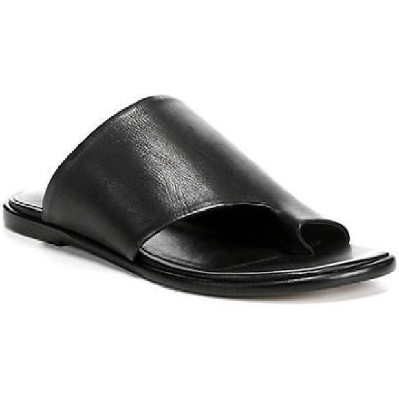 NWT VINCE Edris Toe Loop Slide Sandals In Black - Picture 5 of 5